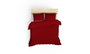 L'essentiel linge de maison Juego de funda de edredón Stripe - Claret Red v2 de satén de algodón